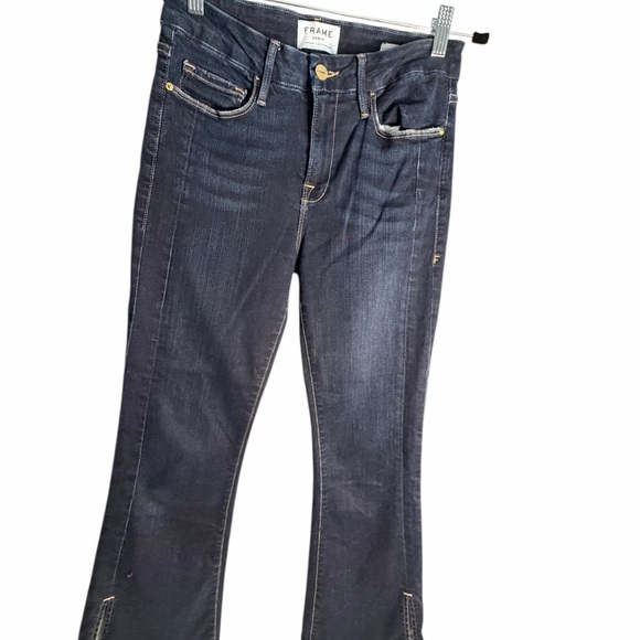 Frame Denim Le Crop Mini Boot Jeans with Hem Slits Sz 27 - Picture 4 of 13